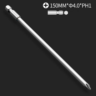 Žalesnis 150 mm 200 mm šešiakampio koto kryžminės galvutės atsuktuvo antgaliai Elektrinio suktuvo rankiniai įrankiai Magnetinio atsuktuvo grąžtų rinkinys