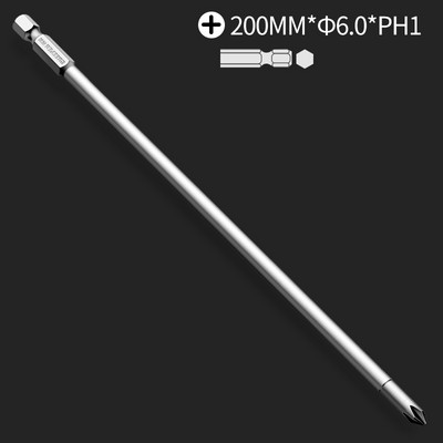 Žalesnis 150 mm 200 mm šešiakampio koto kryžminės galvutės atsuktuvo antgaliai Elektrinio suktuvo rankiniai įrankiai Magnetinio atsuktuvo grąžtų rinkinys