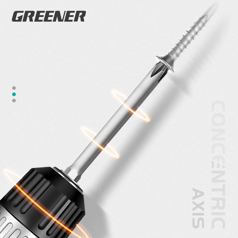 Zöldebb, 150 mm200 mm-es hatszögű, keresztfejű csavarhúzó bitek elektromos csavarhúzó kéziszerszámok mágneses csavarhúzó fúrószár készlet