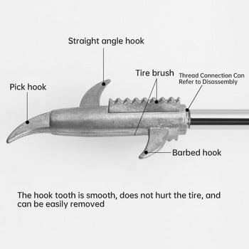 Инструмент за почистване на камъни за автомобилни гуми Метална многофункционална кука с триони Кука за почистване на камъни за автомобилни гуми Отвертка Инструмент за отстраняване на камъни
