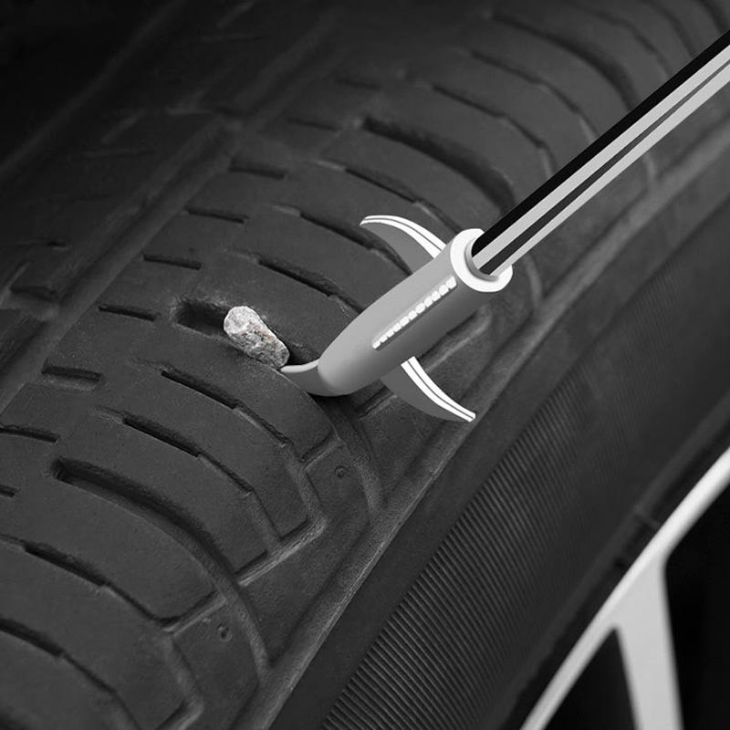 Auto riepu akmens tīrīšanas rīks Metāla daudzfunkcionāls zāģa zoba āķis Auto riepu akmens tīrīšanas āķis Skrūvgrieža akmens noņemšanas rīks