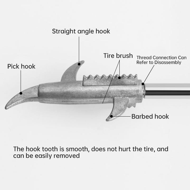 Auto riepu akmens tīrīšanas rīks Metāla daudzfunkcionāls zāģa zoba āķis Auto riepu akmens tīrīšanas āķis Skrūvgrieža akmens noņemšanas rīks