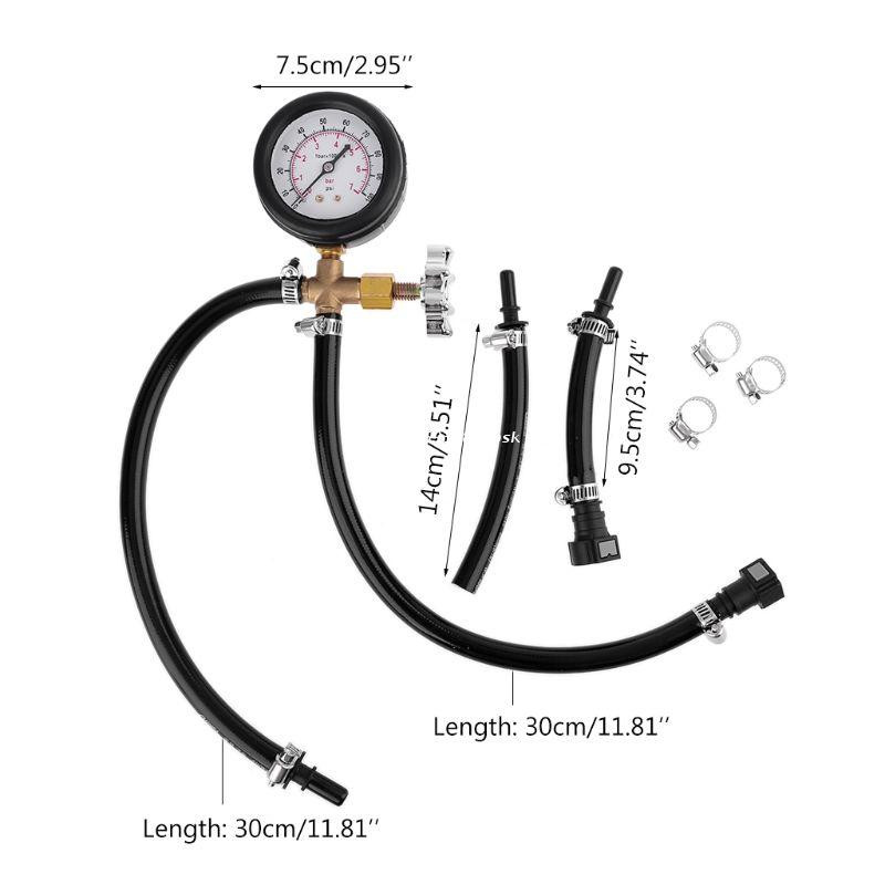 Αναβαθμισμένος μετρητής πίεσης αντλίας έγχυσης καυσίμου με βαλβίδα 0-100PSI 0-7BAR Κατάλληλο για φορτηγό οχημάτων ανθεκτικό Dropship