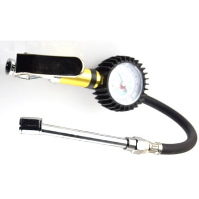 Gumiabroncsnyomásmérő, nagy teherbírású, 220 PSI gumiabroncs-felfújó, nagy pontosságú gumiabroncsnyomás-pisztoly szivárgásmentes légtömlővel autós teherautóhoz