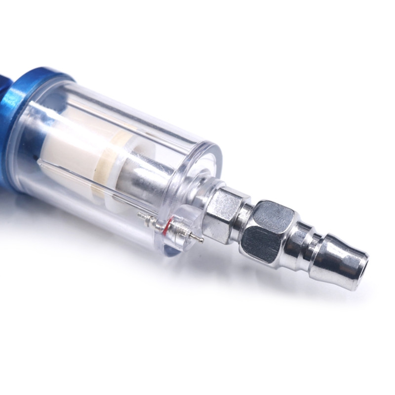 Manometru aer cu manometru cu scară duală și separator de apă ulei-metal