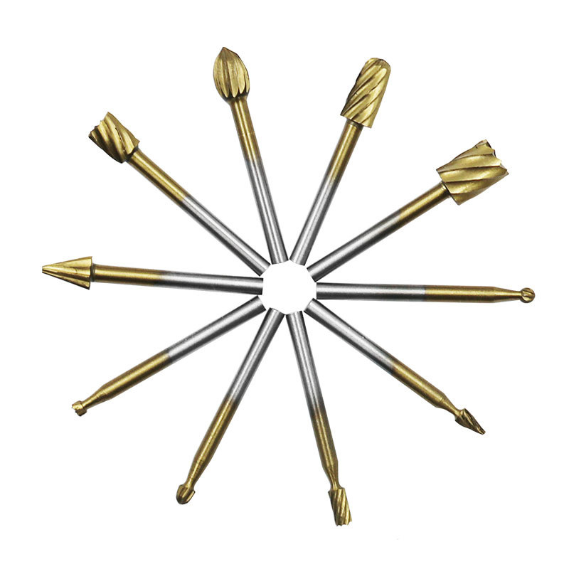 10db titán Dremel maró fa forgó maró rotációs reszelő famegmunkáló faragó kés gravírozó szerszám