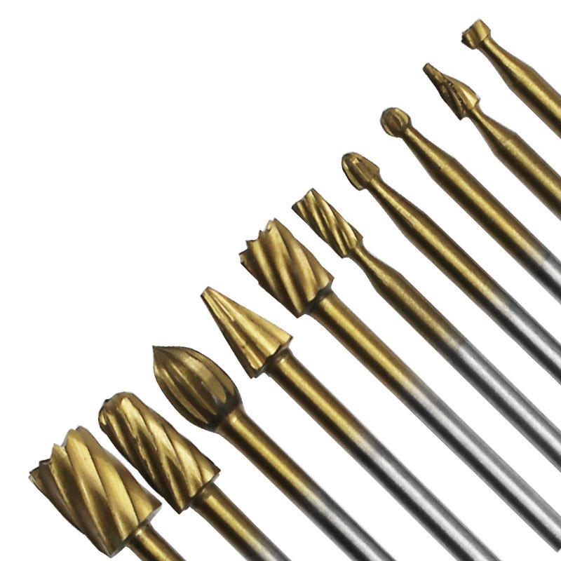 10db titán Dremel maró fa forgó maró rotációs reszelő famegmunkáló faragó kés gravírozó szerszám