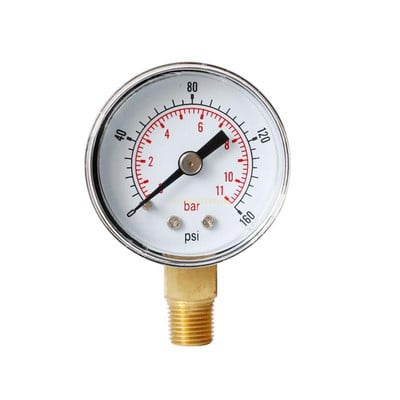 Továbbfejlesztett nyomásmérő További opcionális alulra szerelhető 1/8" BSPT gázvízcsepp szállításhoz