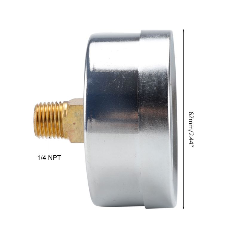 Manometar za vodu 1/4" NPT navoj za stražnji nosač, raspon manometra 0-15psi