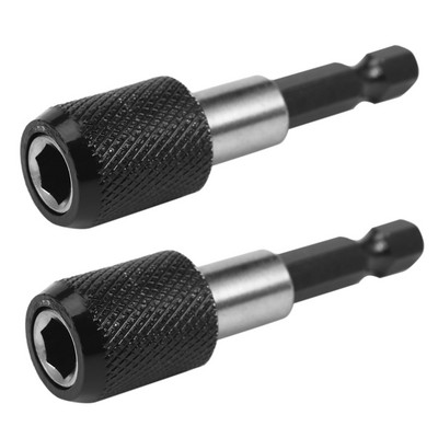 2X Impact Drive Εξαγωνικό στέλεχος Γρήγορης απελευθέρωσης Μετασχηματιστής τρυπανιού τσοκ βάσης 1/4 ίντσας