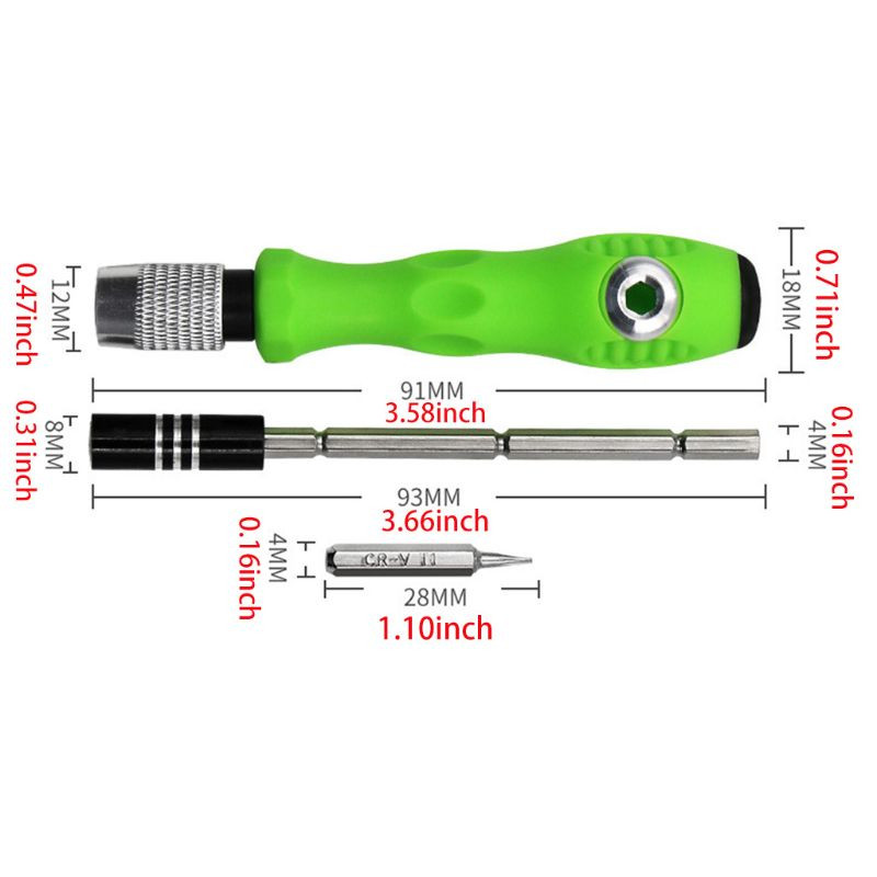 32 u 1 set preciznih odvijača Komplet mini magnetskih bitova Telefon Prijenosno računalo Mobilni alat