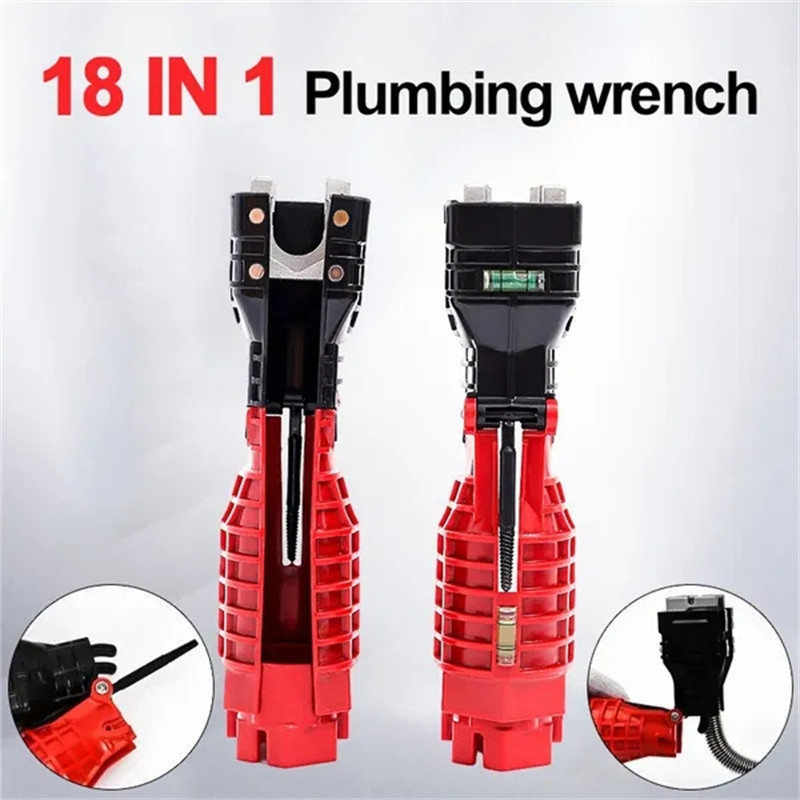 5/8/18 in 1 Multifunktsionaalne segisti valamu paigaldaja tööriist Toruvõti Sanitaartehniline tööriist Veetoruvõti Köögi Vannitoa Käsitööriist