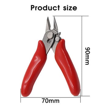 ONENUM Мини диагонални клещи 3,5 инча Многофункционална резачка за кабели Малка мека режеща електронна щипка Ръчен инструмент от неръждаема стомана