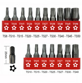 1/4 collas 25 mm garuma magnētiskā pentacle Star galvas skrūvgrieža uzgaļi Pentalobe elektriskā skrūvgrieža uzgaļa rokas instrumenti T8-T50