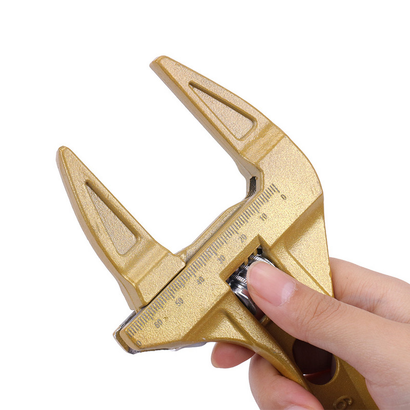 1 vnt. daugiafunkcis reguliuojamas veržliaraktis aliuminio lydinio didelis atviras veržliaraktis Universalus veržliaraktis vandens vamzdžio sraigtas vonios kambario remonto įrankis