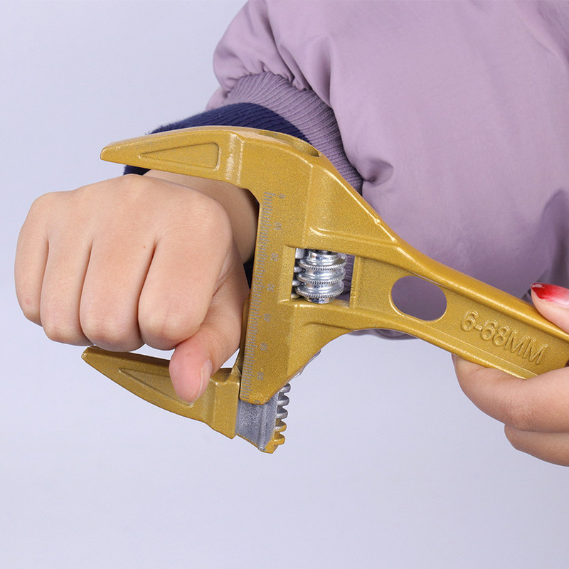 1 vnt. daugiafunkcis reguliuojamas veržliaraktis aliuminio lydinio didelis atviras veržliaraktis Universalus veržliaraktis vandens vamzdžio sraigtas vonios kambario remonto įrankis