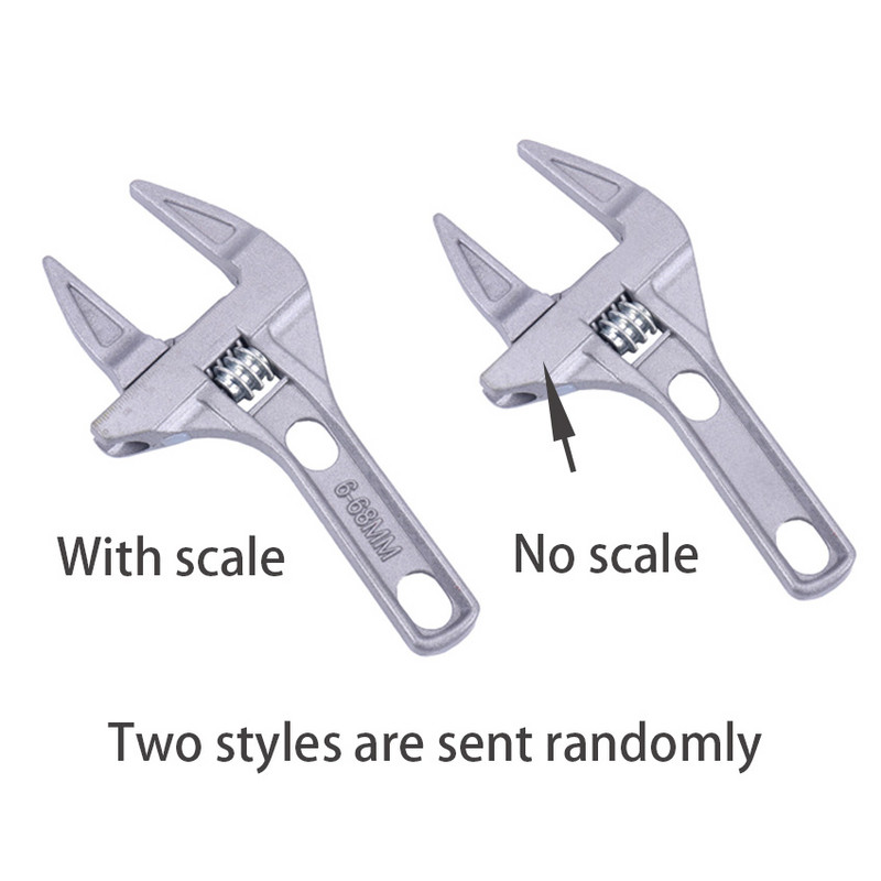 1 vnt. daugiafunkcis reguliuojamas veržliaraktis aliuminio lydinio didelis atviras veržliaraktis Universalus veržliaraktis vandens vamzdžio sraigtas vonios kambario remonto įrankis