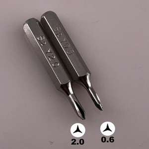 3/25 colių (4 mm) bitų Torx atsuktuvas T1 T2 T3 T4 T5 T6 T8 T9 T10 PH000 Pentalobe 0.8/1.2 skirtas Macbook Air Pro iphone