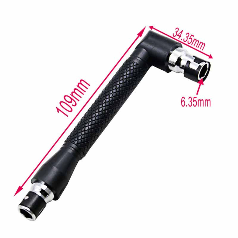 Nasadni ključ s dvostrukom glavom L-oblika, 1/4 inča, 6,35 mm, komplet bitova odvijača, držač svrdla pod kutom od 90 stupnjeva, set ručnih alata