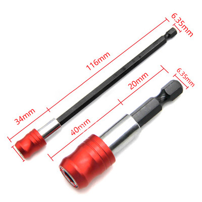 Μαγνητικό κατσαβίδι 1/4 ιντσών επέκτασης ράβδου κεφαλής Μαγνητικό κατσαβίδι Μοχλός γρήγορης μεταφοράς αυτοασφαλιζόμενη ράβδο προέκτασης 60/100/150 mm Εργαλεία χειρός