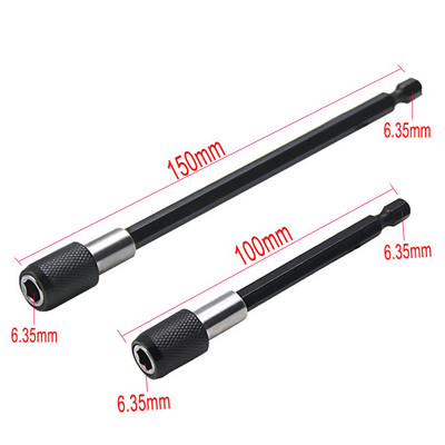Μαγνητικό κατσαβίδι 1/4 ιντσών επέκτασης ράβδου κεφαλής Μαγνητικό κατσαβίδι Μοχλός γρήγορης μεταφοράς αυτοασφαλιζόμενη ράβδο προέκτασης 60/100/150 mm Εργαλεία χειρός