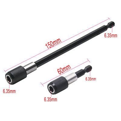 Μαγνητικό κατσαβίδι 1/4 ιντσών επέκτασης ράβδου κεφαλής Μαγνητικό κατσαβίδι Μοχλός γρήγορης μεταφοράς αυτοασφαλιζόμενη ράβδο προέκτασης 60/100/150 mm Εργαλεία χειρός