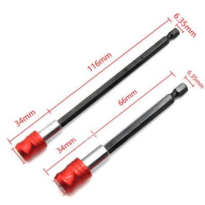 Μαγνητικό κατσαβίδι 1/4 ιντσών επέκτασης ράβδου κεφαλής Μαγνητικό κατσαβίδι Μοχλός γρήγορης μεταφοράς αυτοασφαλιζόμενη ράβδο προέκτασης 60/100/150 mm Εργαλεία χειρός