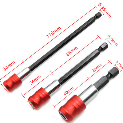 Μαγνητικό κατσαβίδι 1/4 ιντσών επέκτασης ράβδου κεφαλής Μαγνητικό κατσαβίδι Μοχλός γρήγορης μεταφοράς αυτοασφαλιζόμενη ράβδο προέκτασης 60/100/150 mm Εργαλεία χειρός