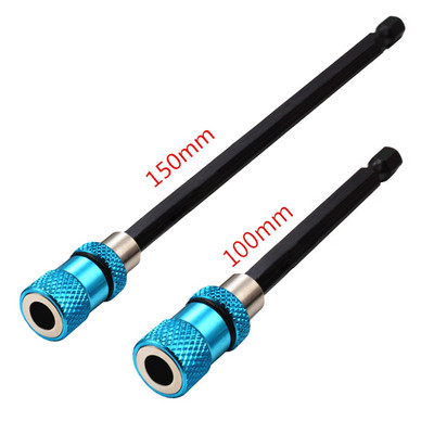 Μαγνητικό κατσαβίδι 1/4 ιντσών επέκτασης ράβδου κεφαλής Μαγνητικό κατσαβίδι Μοχλός γρήγορης μεταφοράς αυτοασφαλιζόμενη ράβδο προέκτασης 60/100/150 mm Εργαλεία χειρός