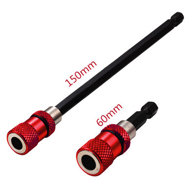 Μαγνητικό κατσαβίδι 1/4 ιντσών επέκτασης ράβδου κεφαλής Μαγνητικό κατσαβίδι Μοχλός γρήγορης μεταφοράς αυτοασφαλιζόμενη ράβδο προέκτασης 60/100/150 mm Εργαλεία χειρός