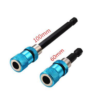 Μαγνητικό κατσαβίδι 1/4 ιντσών επέκτασης ράβδου κεφαλής Μαγνητικό κατσαβίδι Μοχλός γρήγορης μεταφοράς αυτοασφαλιζόμενη ράβδο προέκτασης 60/100/150 mm Εργαλεία χειρός