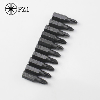 10 bucăți 1/4" 6,35 mm PZ0 PZ1 PZ2 PZ3 Biți de șurubelniță Hex Pozi 25 mm Set de unelte electrice hexagonale