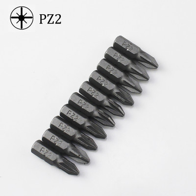 10 bucăți 1/4" 6,35 mm PZ0 PZ1 PZ2 PZ3 Biți de șurubelniță Hex Pozi 25 mm Set de unelte electrice hexagonale
