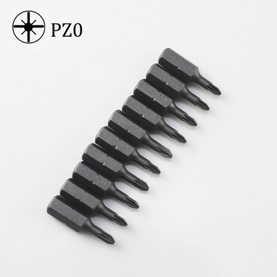 10 bucăți 1/4" 6,35 mm PZ0 PZ1 PZ2 PZ3 Biți de șurubelniță Hex Pozi 25 mm Set de unelte electrice hexagonale