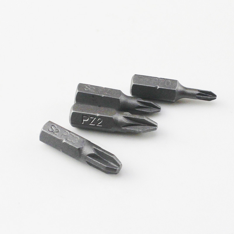 10 bucăți 1/4" 6,35 mm PZ0 PZ1 PZ2 PZ3 Biți de șurubelniță Hex Pozi 25 mm Set de unelte electrice hexagonale