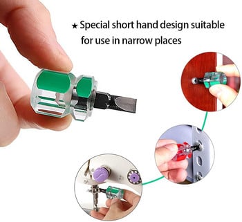 Mini Screwdriver Phillips Screwdriver Mini Screwdriver Κοντό Μικρό Μικρό Σχιστό Φτερό Κιτ εργαλείων Επίπεδο σταυροκατσάβιδο με σχισμή