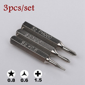 Precíziós, kiváló minőségű csavarhúzó bit S2 28mm×H4 3/25" TORX T2 T5 Phillips kéziszerszámok 3db iphone6/6S/7S/7P/8/8P/X/XR/MAX készülékhez