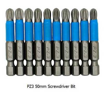 AUTOTOOLHOME 10gab PH1 PZ1 PZ2 PZ3 Skrūvgriežu uzgaļu komplekts Hex Magnetic Anti Slip Phillips Electric L 25 50mm Elektroinstrumentu piederumi