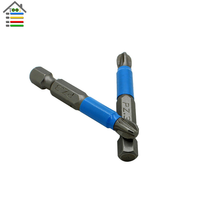 AUTOTOOLHOME 10gab PH1 PZ1 PZ2 PZ3 Skrūvgriežu uzgaļu komplekts Hex Magnetic Anti Slip Phillips Electric L 25 50mm Elektroinstrumentu piederumi