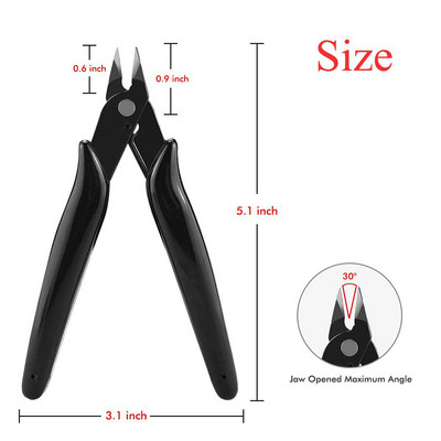 Clești diagonale de 5 inchi Petpig Clești de tăiat cabluri electrice practice pentru tăiere tăieturi laterale Mini clește înțesat Unelte de mână