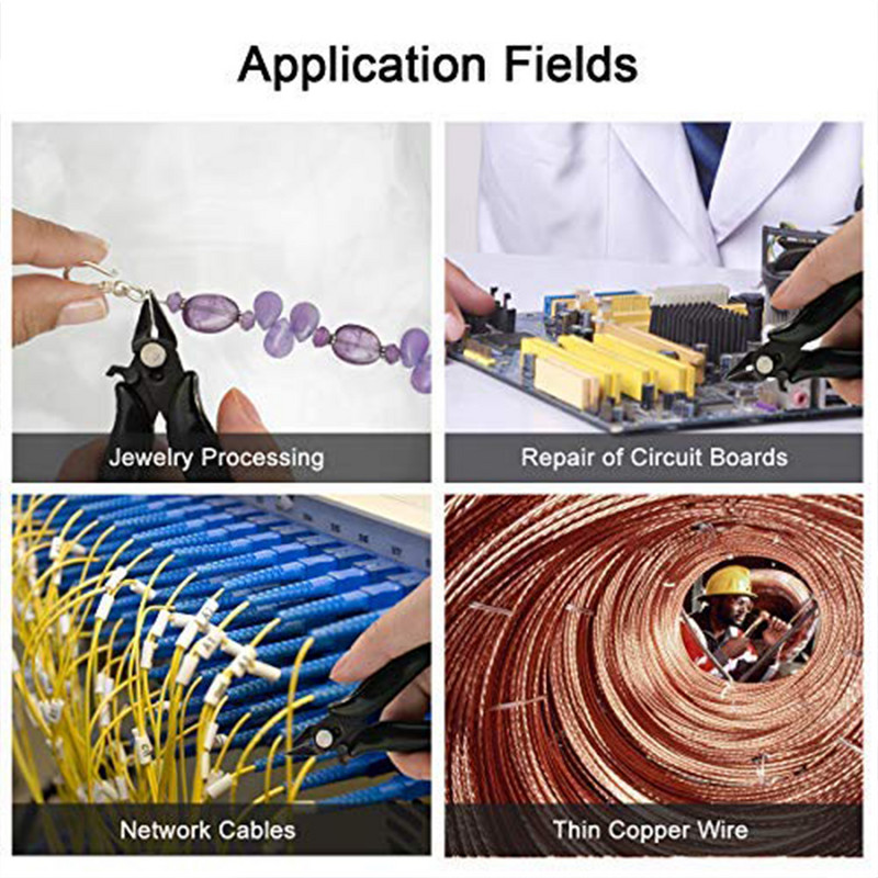 Clești diagonale de 5 inchi Petpig Clești de tăiat cabluri electrice practice pentru tăiere tăieturi laterale Mini clește înțesat Unelte de mână