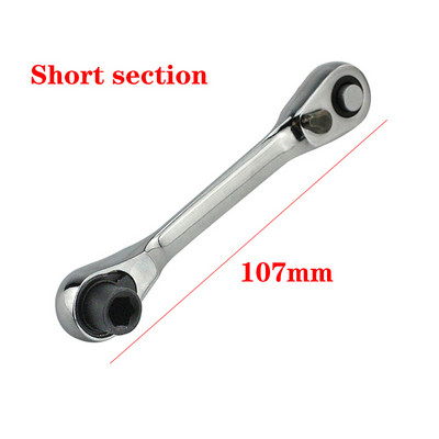 2 az 1-ben Mini hatlapfejű csavarhúzó fogantyú Kétirányú gyorskioldó villáskulcs Kettős fejű racsnis csavarkulcs 72 fogas