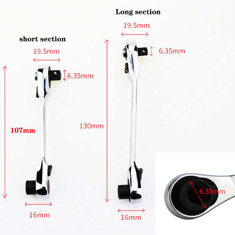 2 az 1-ben Mini hatlapfejű csavarhúzó fogantyú Kétirányú gyorskioldó villáskulcs Kettős fejű racsnis csavarkulcs 72 fogas