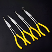 Augsta oglekļa tērauda garās knaibles, taisni saliekti uzgali Mehāniskā aprīkojuma rokas instrumenti