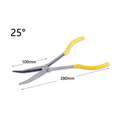 Augsta oglekļa tērauda garās knaibles, taisni saliekti uzgali Mehāniskā aprīkojuma rokas instrumenti