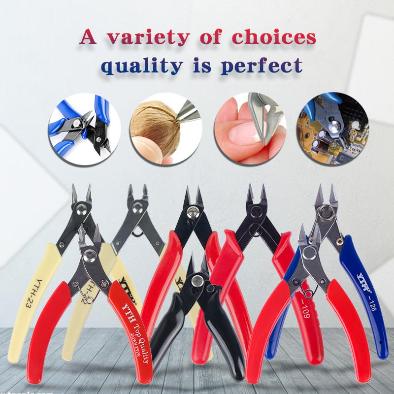 Clește YTH Tăiere cabluri electrice Tăiere tăietoare laterale Mini clește diagonală cu tăiere cu mai multe sârme Unelte de mână tăietor de sârmă
