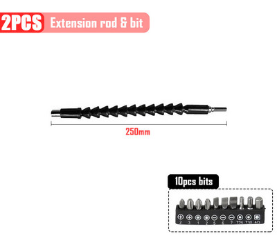 Regulējams 105 grādu taisnleņķa piegrieznis skrūvgrieža instrumentu komplekts 1/4 sešstūra kāts elektrourbjmašīnas skrūvgriežu uzgaļu instrumentiem