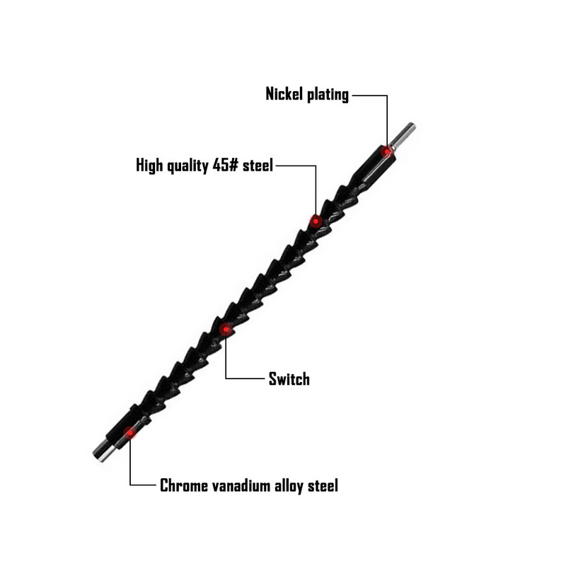 Regulējams 105 grādu taisnleņķa piegrieznis skrūvgrieža instrumentu komplekts 1/4 sešstūra kāts elektrourbjmašīnas skrūvgriežu uzgaļu instrumentiem