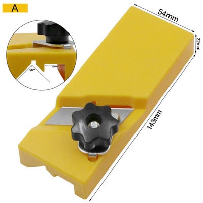 45° Chamfer trimming cutter Woodworking Board Planer Planer Tool Manual Wood Knife Ξυλουργός κάτω αφαίρεση γρεζιών Λεπίδα πλανίσματος άκρων