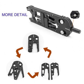 16 в 1 Преносима отвертка от неръждаема стомана Гаечен ключ Линийка Многофункционален гаечен ключ за MTB планинско колоездене Инструмент за ремонт на велосипеди